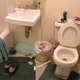 The bathroom in the condition Carrero recently left it.